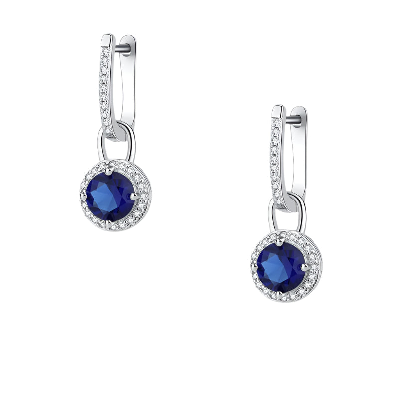 S925 Sterling Silver Zircon Long Crystal Earrings