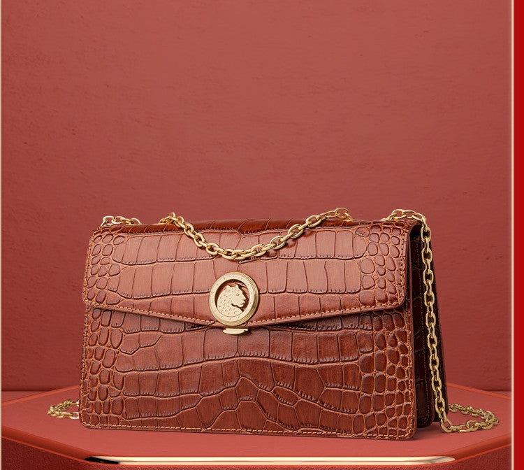 Fashion High-end Trend Women's Leather Chain Bag