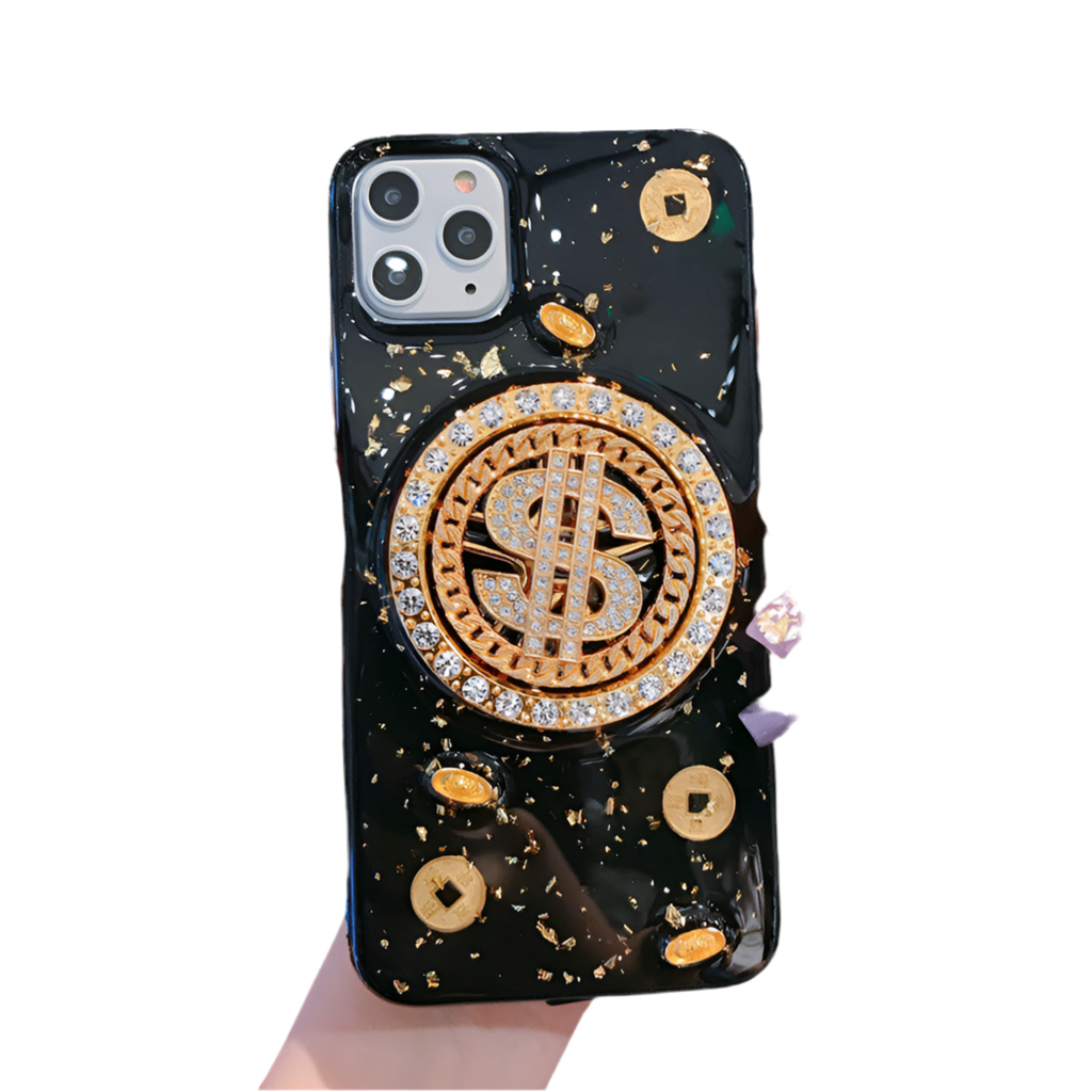 3D Diamond Dollar Turnplate Phone Case Luxury Design