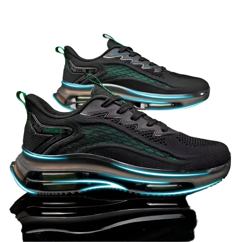 Casual Mesh Breathable Sports Flying Woven Blade Air Cushion Outdoor Running Men's Shoes