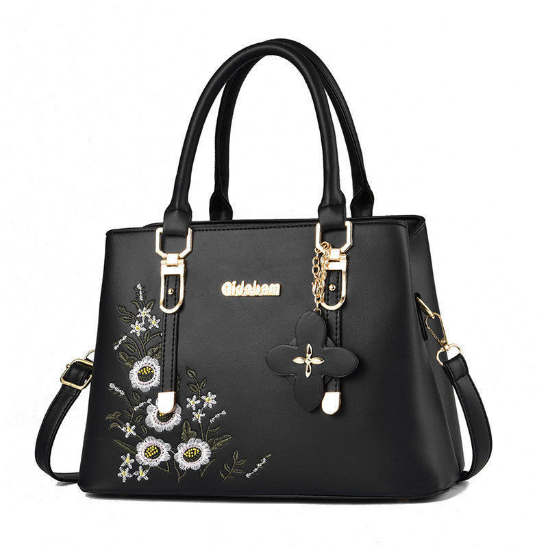 Embroidered Lady's Bag Large Capacity One-shoulder Messenger Bag