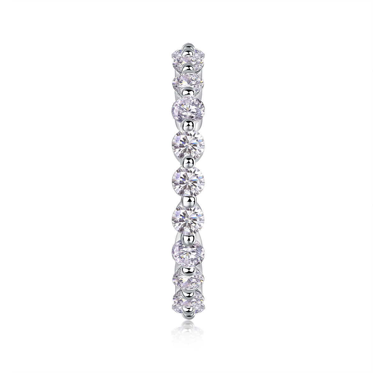 Row Of Diamonds, Moissanite Rings, Silver Rings, Luxury Fashion Rings