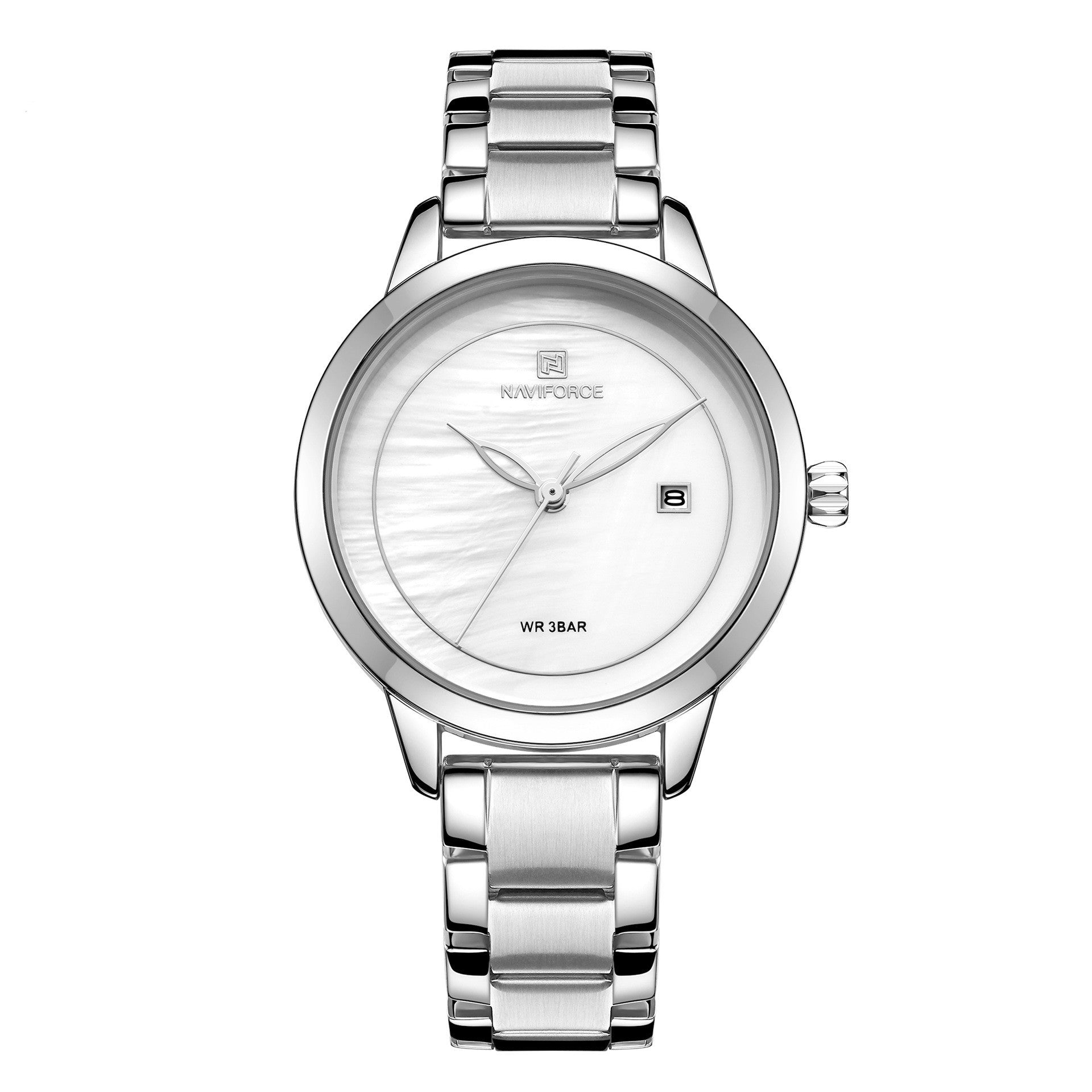 NAVIFORCE Modieuze dameshorloges met quartzhorloge, eenvoudige chronograaf, datum, waterdicht, luxe merkhorloge voor dames