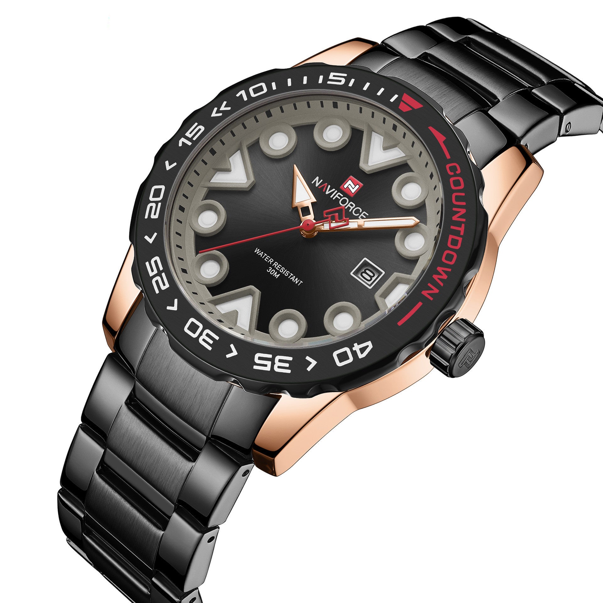 Simple Men's Watch Waterproof Calendar Steel Band Business Men's Quartz Watch