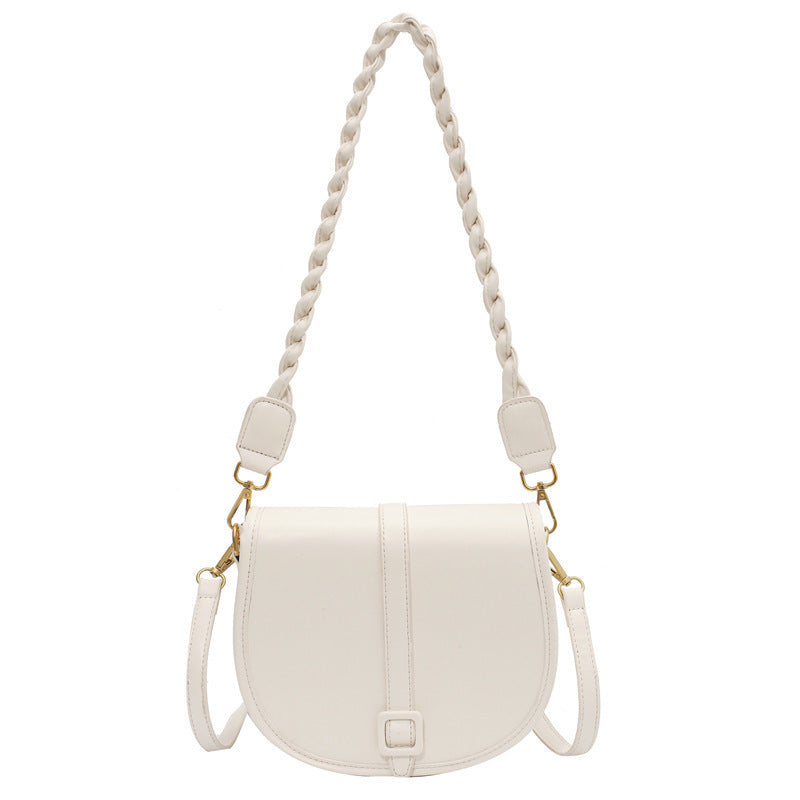 Fashion Texture Western Style Crossbody Net Red Retro Saddle Bag