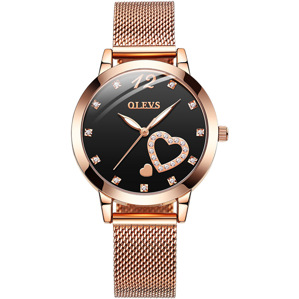 OLEVS Waterproof High Quality Women Wristwatches Stainless Steel Strap Quartz Fashion Watches for Women