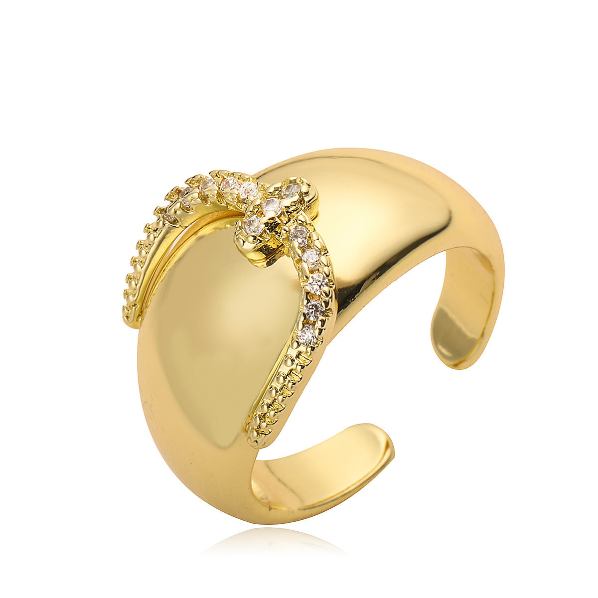 European and American Geometric Open Ring Women's Simple