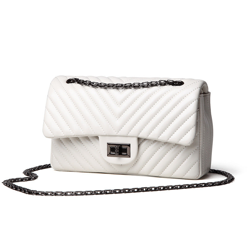 Women's shoulder crossbody V-chain ladies bag