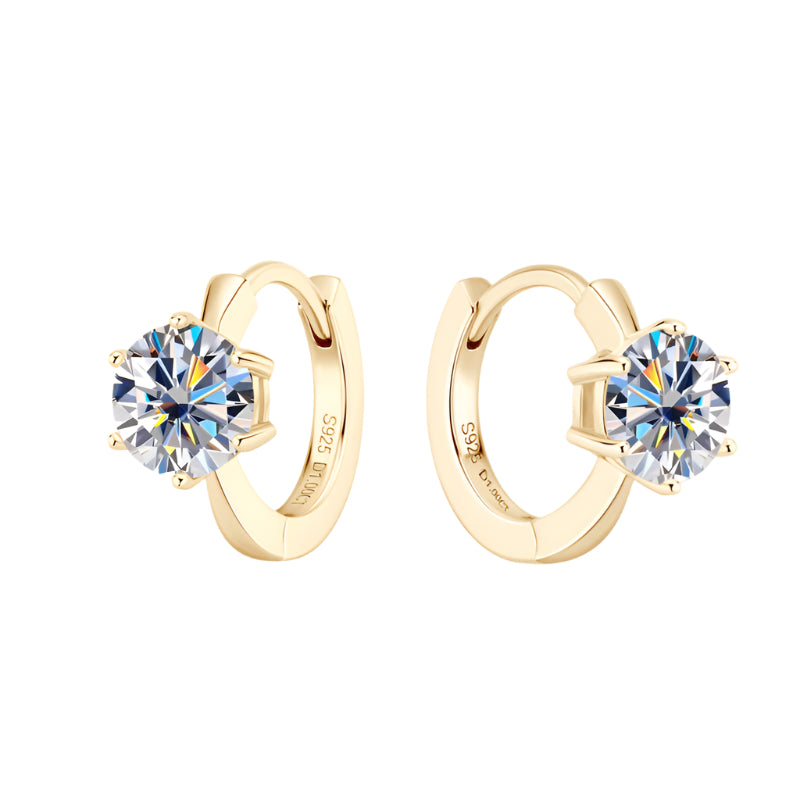 Fashion Simple Moissanite Ear Ring S925 Silver Earrings