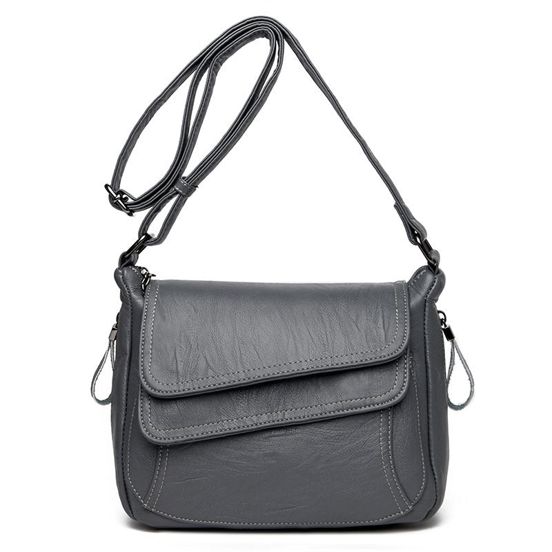 Women's Shoulder soft leather messenger classic small square bag