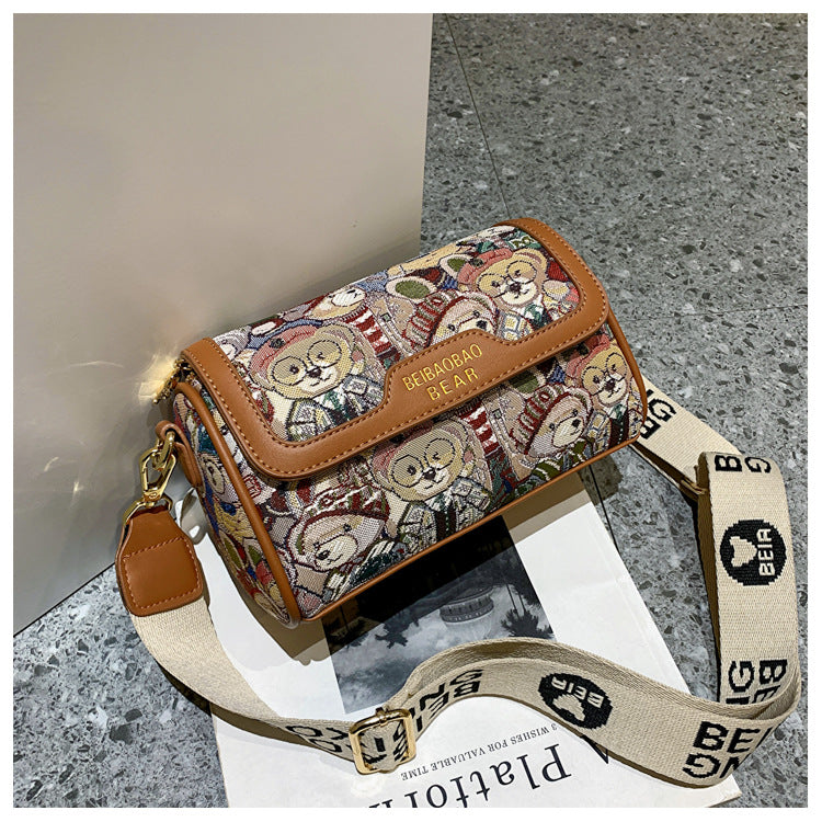Cartoon Bear women's Crossbody Bag