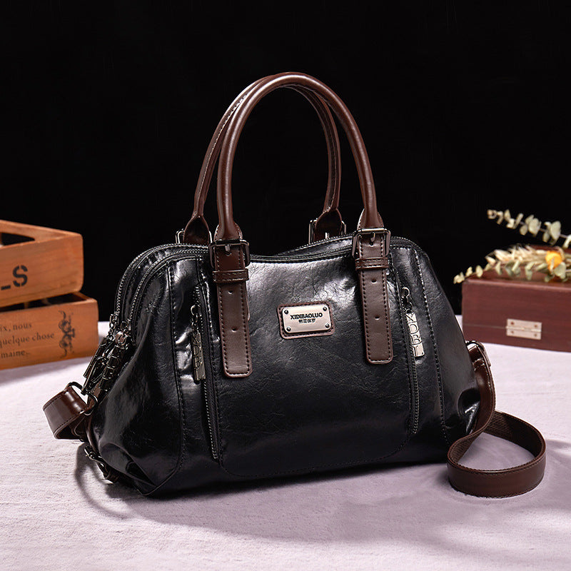 Women's Vintage Meniscus shoulder Bag