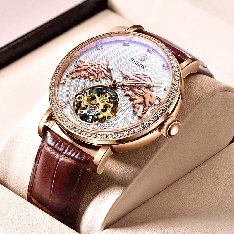 Mechanical Watch Diamond Set Commemorative Waterproof
