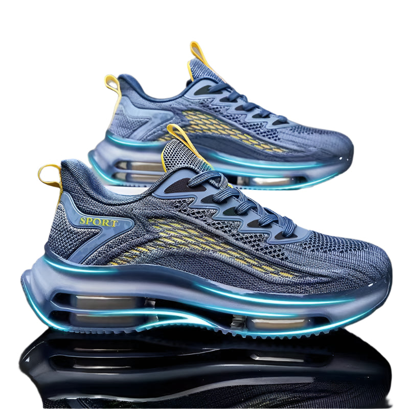 Casual Mesh Breathable Sports Flying Woven Blade Air Cushion Outdoor Running Men's Shoes
