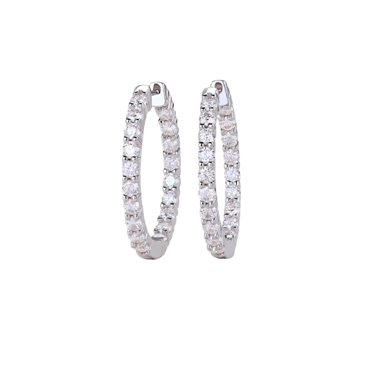 Merman Luxury Fashion Diamond Earrings Stud Set With Mosan Diamond Silver Ornaments