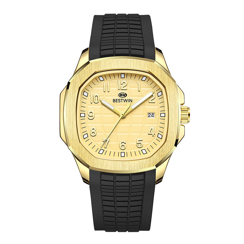 Fashion Sports Silicone Strap Alloy Men's Watch
