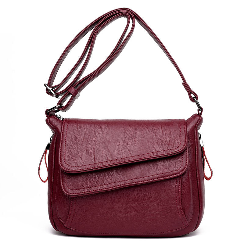 Women's Shoulder soft leather messenger classic small square bag