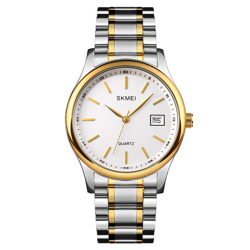 Skmei Couple Classic Luxury Watch Fashionable Stainless Steel Couple Quartz Watch Waterproof Top Brand Quartz Watch