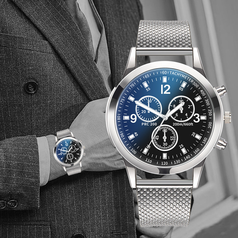 Men's Quartz mesh with watch