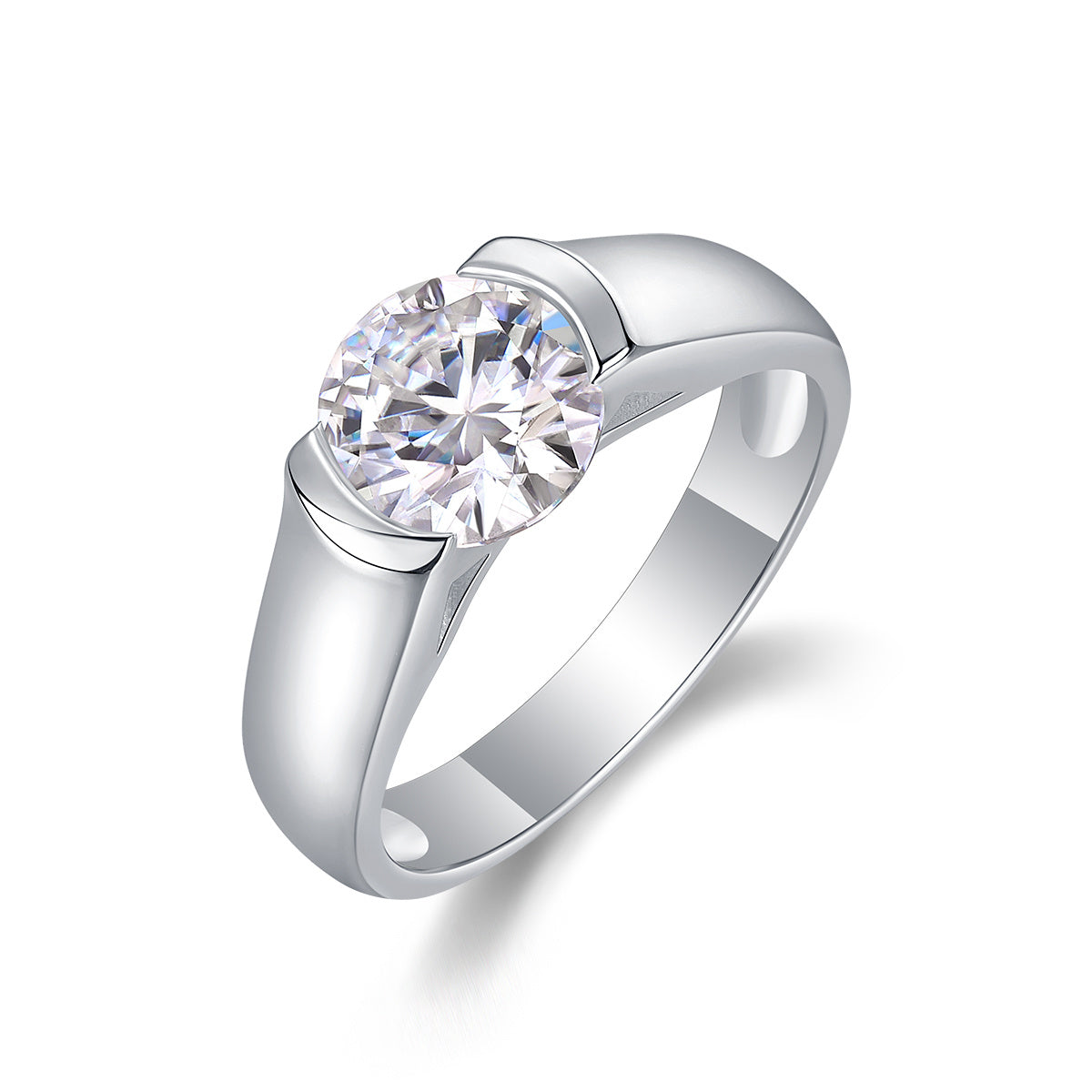 Diamond Ring, Wedding Ring, Luxury Fashion Set With Moissanite Silver Ring