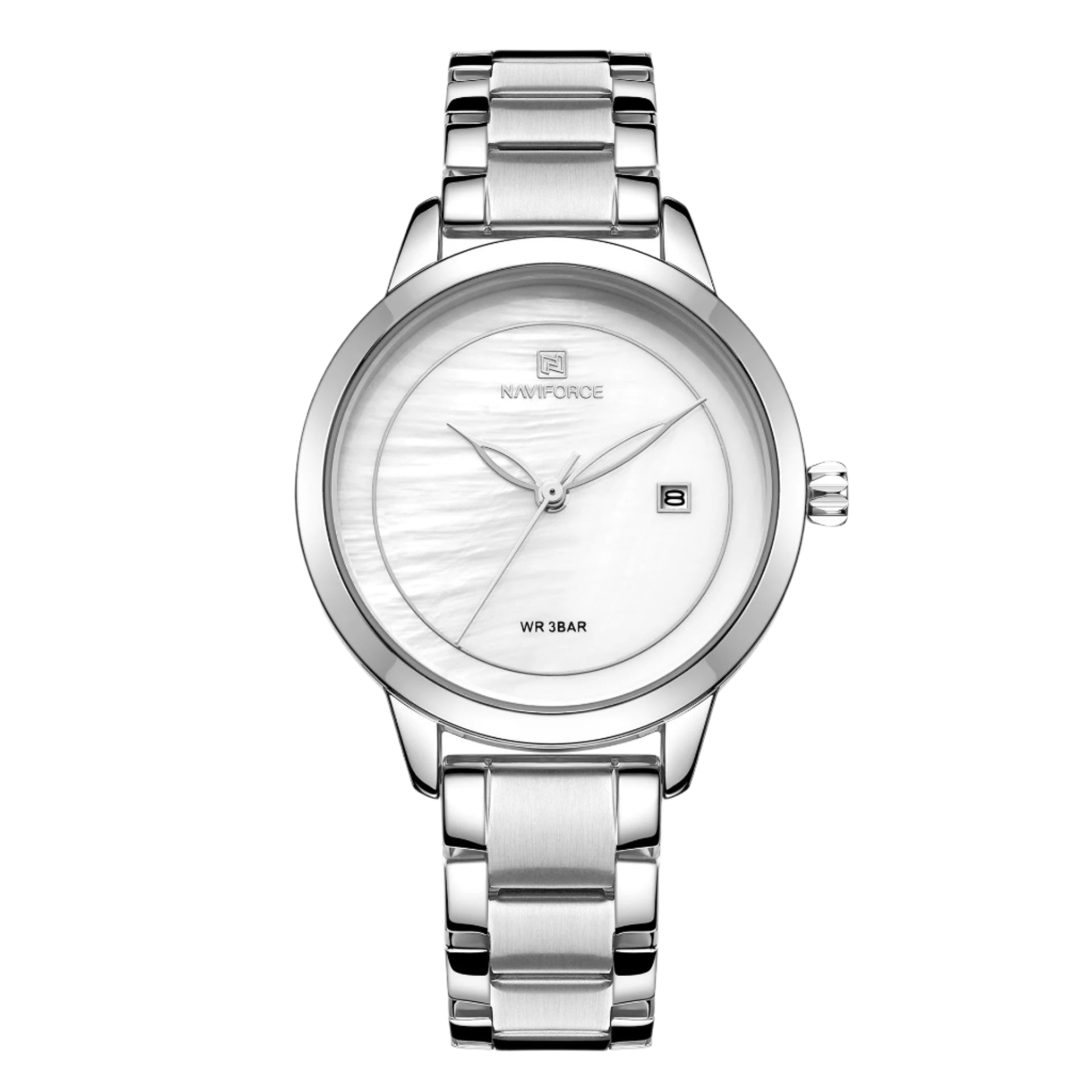 NAVIFORCE Modieuze dameshorloges met quartzhorloge, eenvoudige chronograaf, datum, waterdicht, luxe merkhorloge voor dames