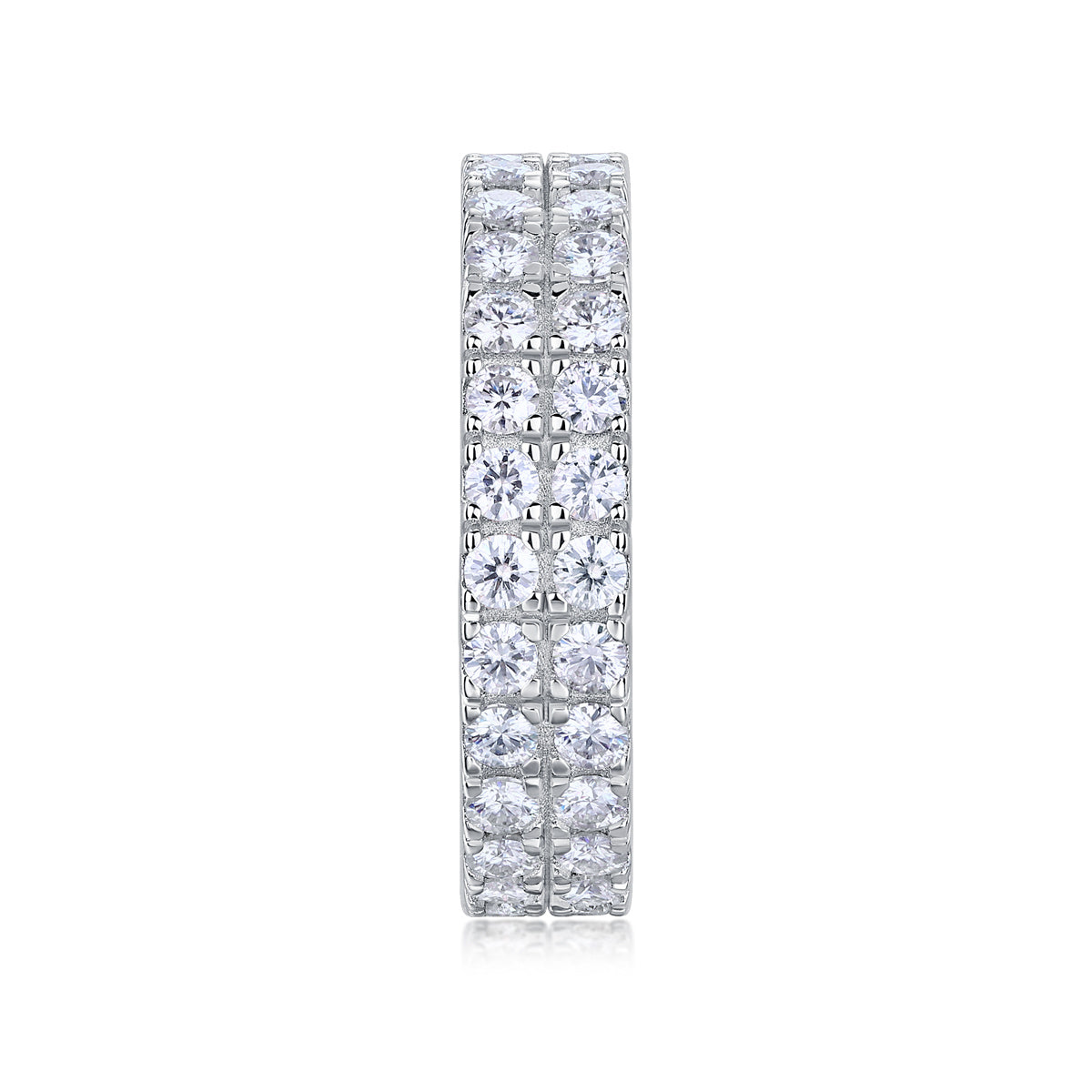 Multi-row Diamond Ring Luxury Fashion Set Moissanite Silver Ring