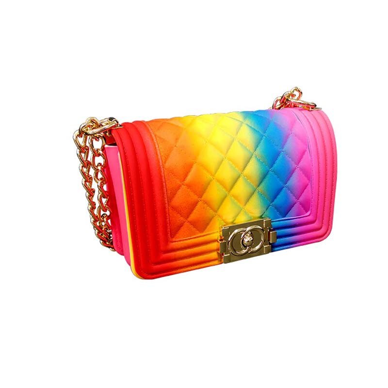 Women's One-shoulder diagonal bag crystal jelly bag