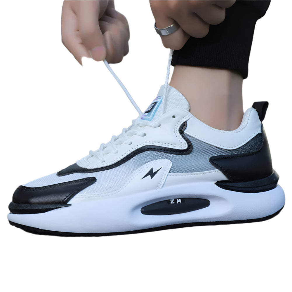 Men's Running Casual Sneakers Thick Soled Breathable Flying Woven Shoes