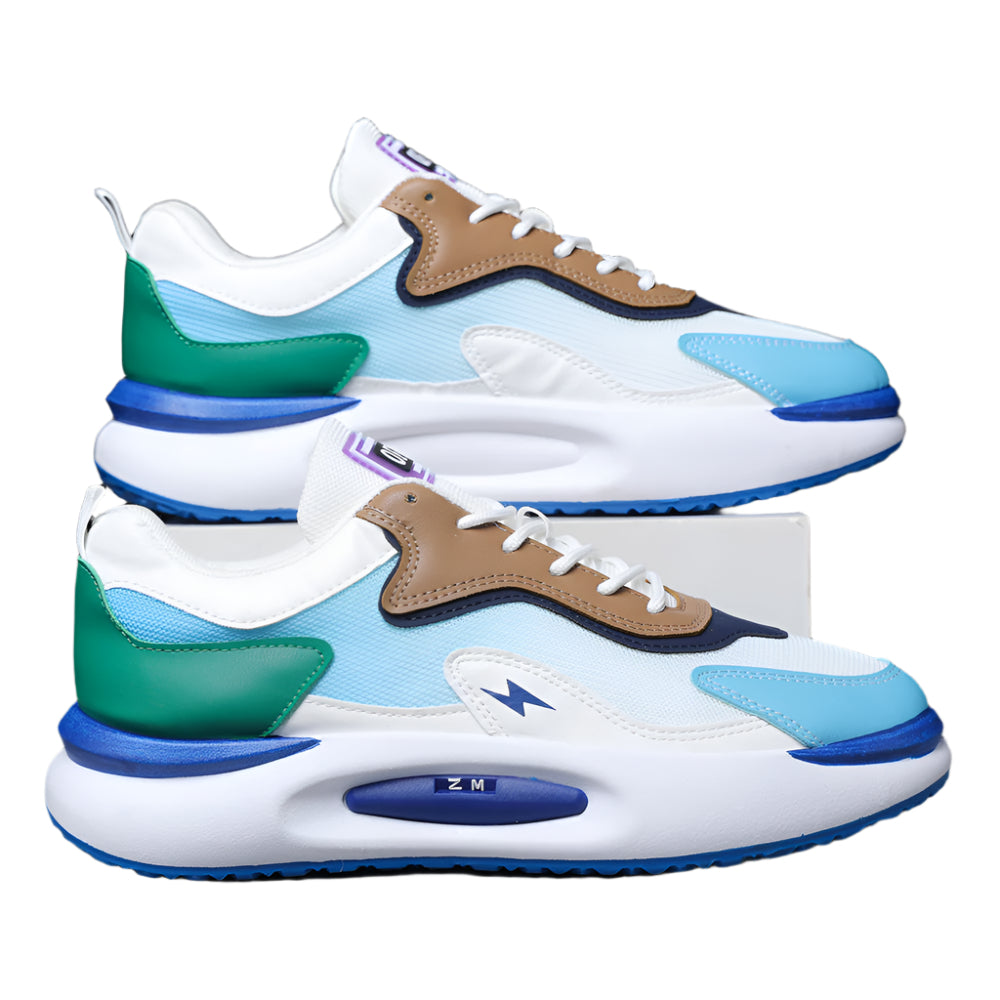 Men's Running Casual Sneakers Thick Soled Breathable Flying Woven Shoes