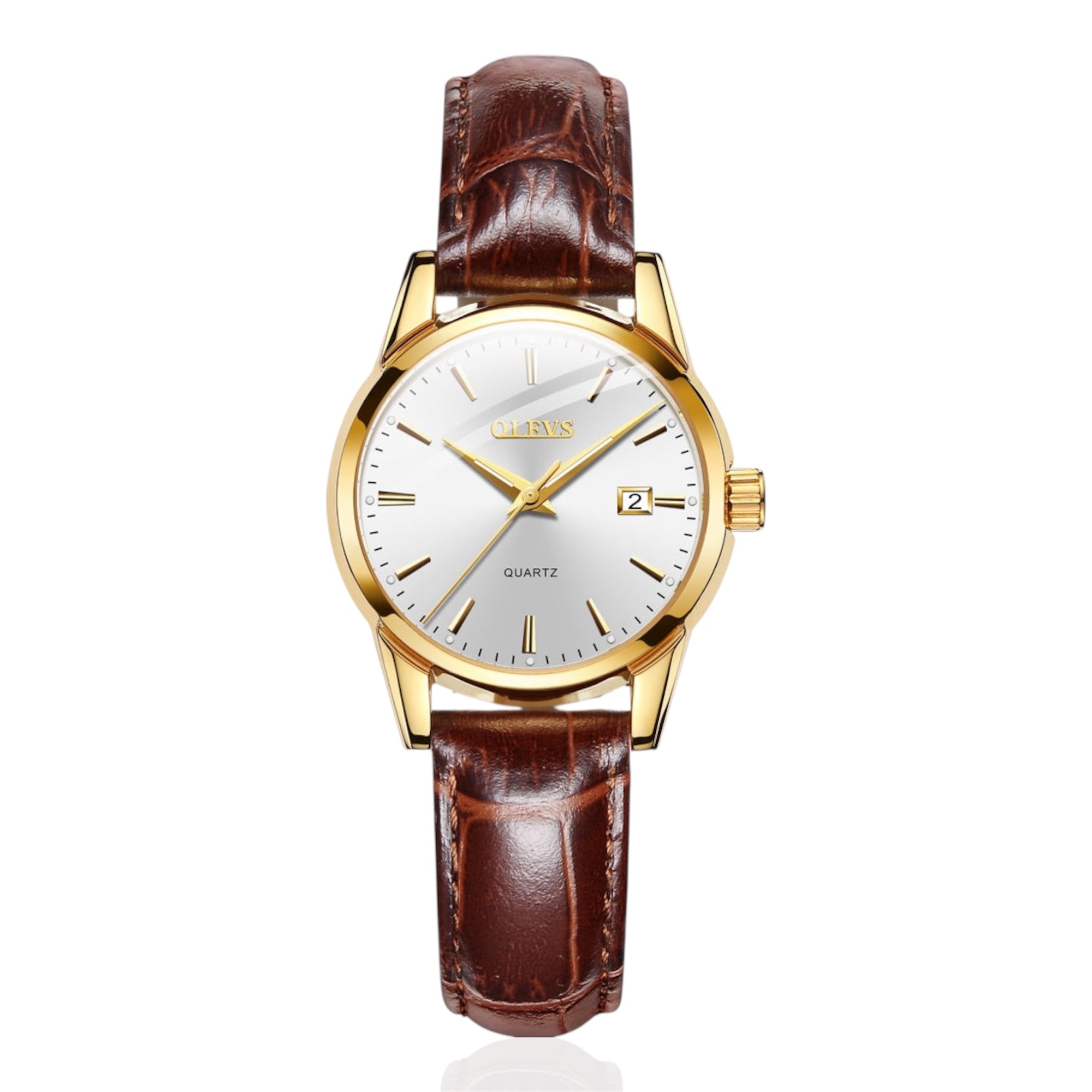 OLEVS Top Brand Women Watches Quartz Leather Strap Waterproof Fashion Ladies Watch with Date Luminous watch - Acquisti Online