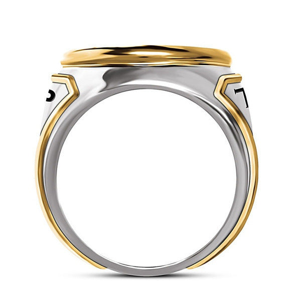 Personalized American President Donald Trump Picture print Ring Two-color European and American