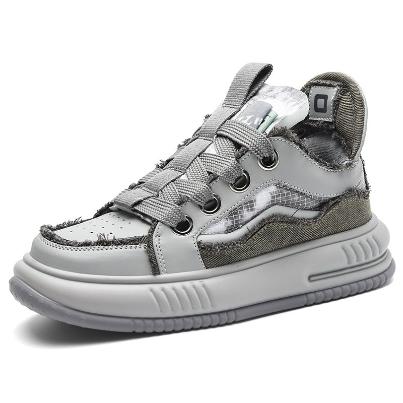 Fashion Niche Lace Up Increased Platform Shoes