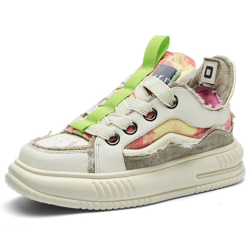 Fashion Niche Lace Up Increased Platform Shoes
