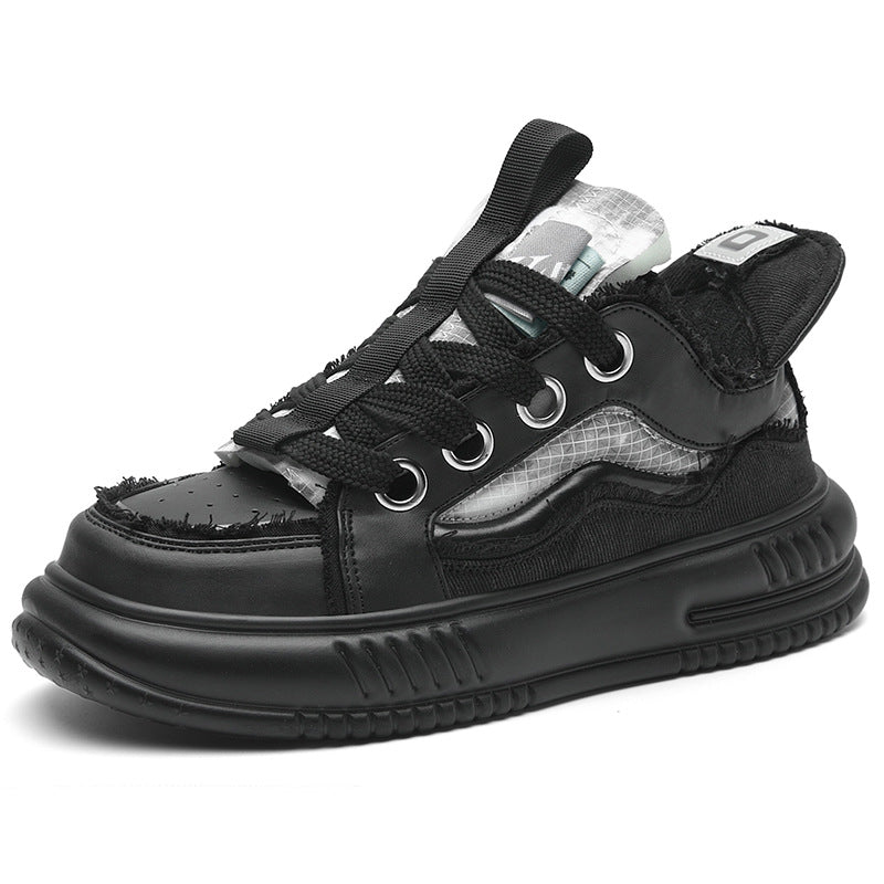 Fashion Niche Lace Up Increased Platform Shoes