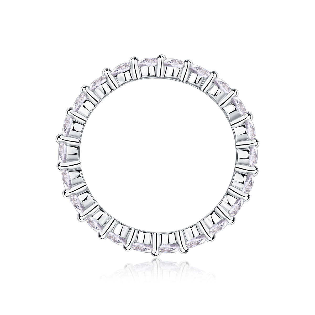 Row Of Diamonds, Moissanite Rings, Silver Rings, Luxury Fashion Rings