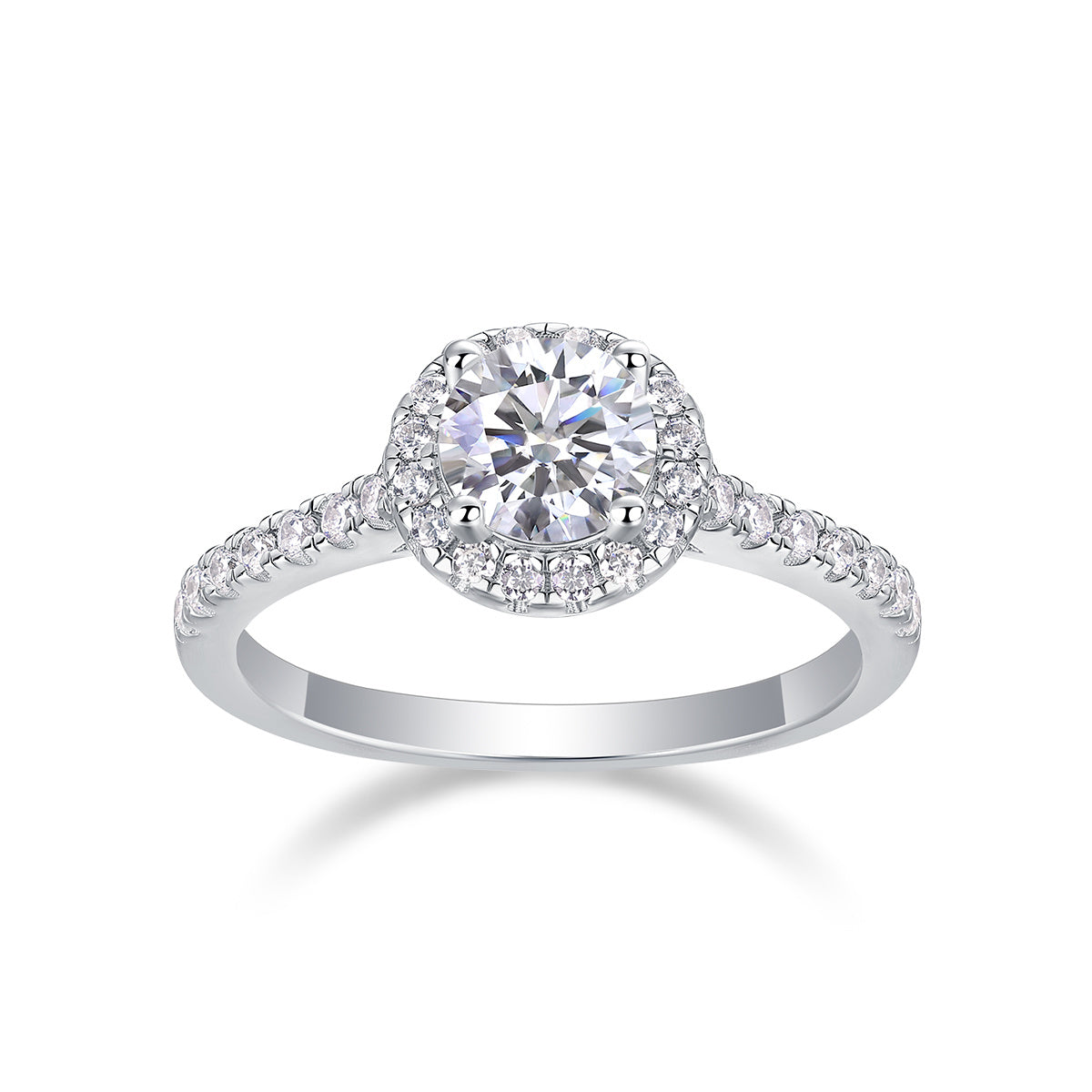 Large Diamond Ring Luxury Fashion Set With Moissanite Silver Ring