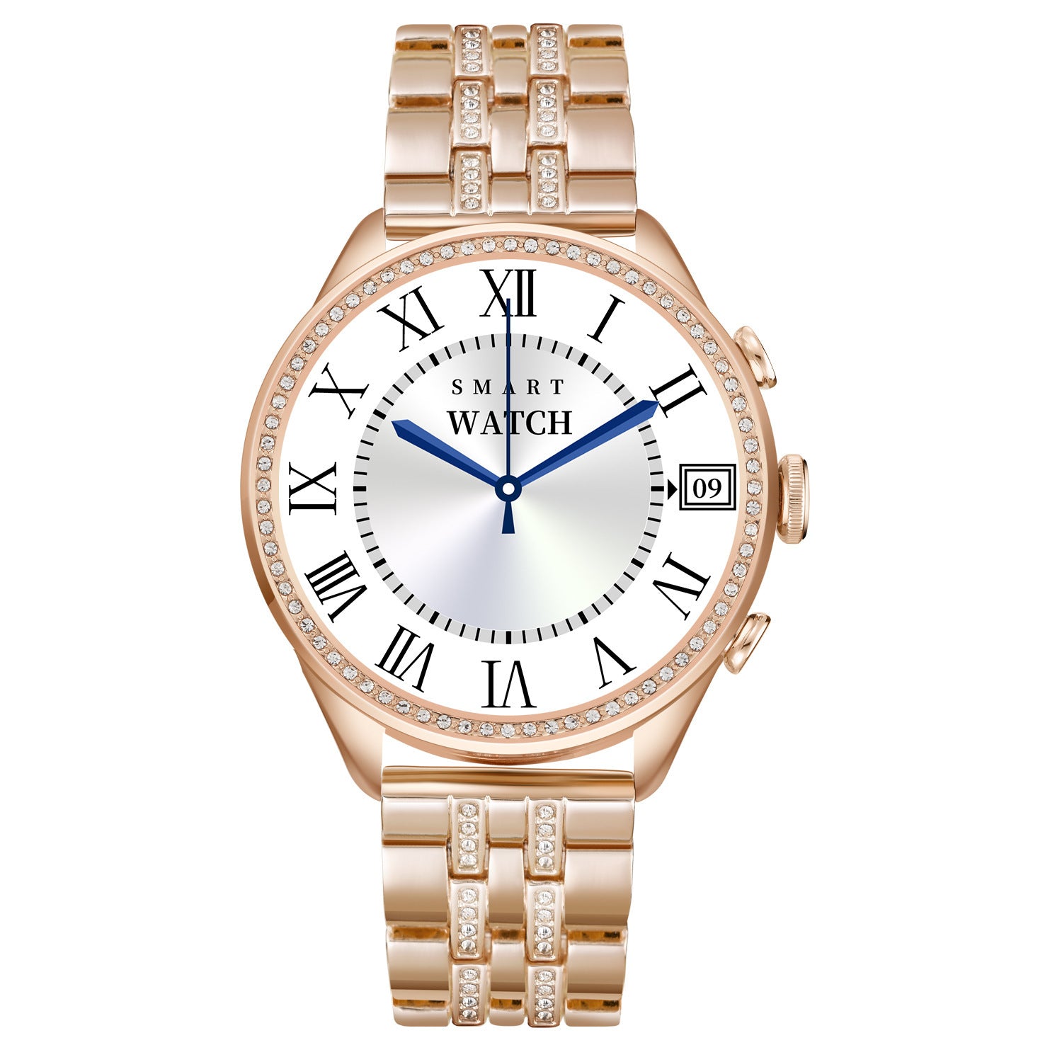 Orologio intelligente alla moda da donna, orologio con chiamata Bluetooth, monitoraggio della frequenza cardiaca, telefono intelligente con tutte le notifiche