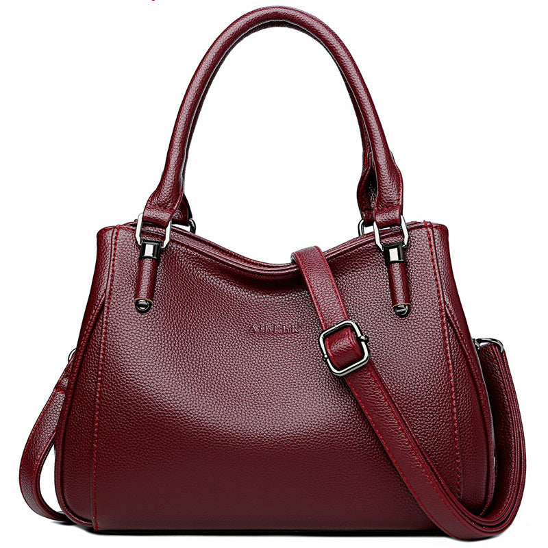 Women's Simple Casual Soft Leather Crossbody Shoulder Bag
