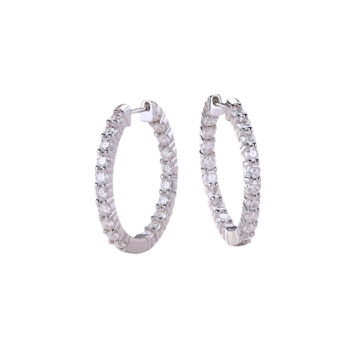 Merman Luxury Fashion Diamond Earrings Stud Set With Mosan Diamond Silver Ornaments