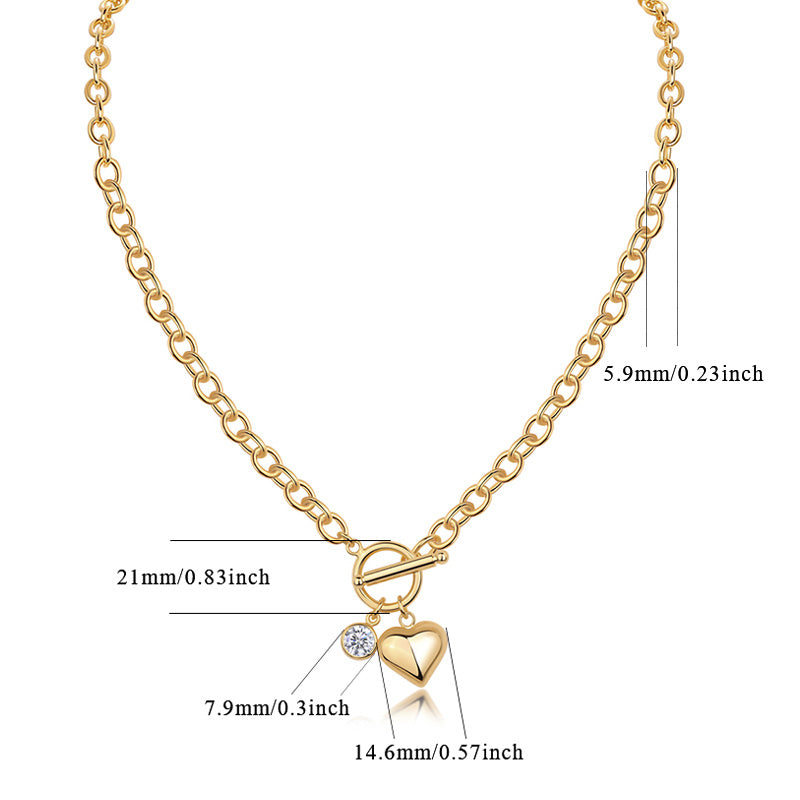 Meteor Wish Luxury Fashion Diamond Pendant Necklace Set With Mosan Diamond Silver Ornaments