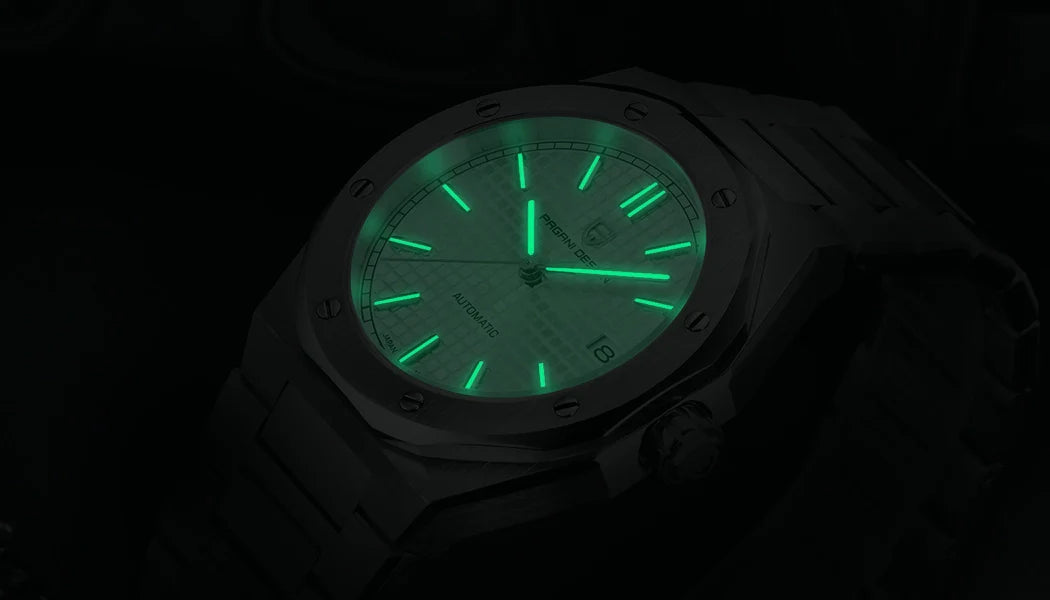 Orologio Automatico da Uomo PAGANI DESIGN NH35A in Acciaio, Stile Business Casual