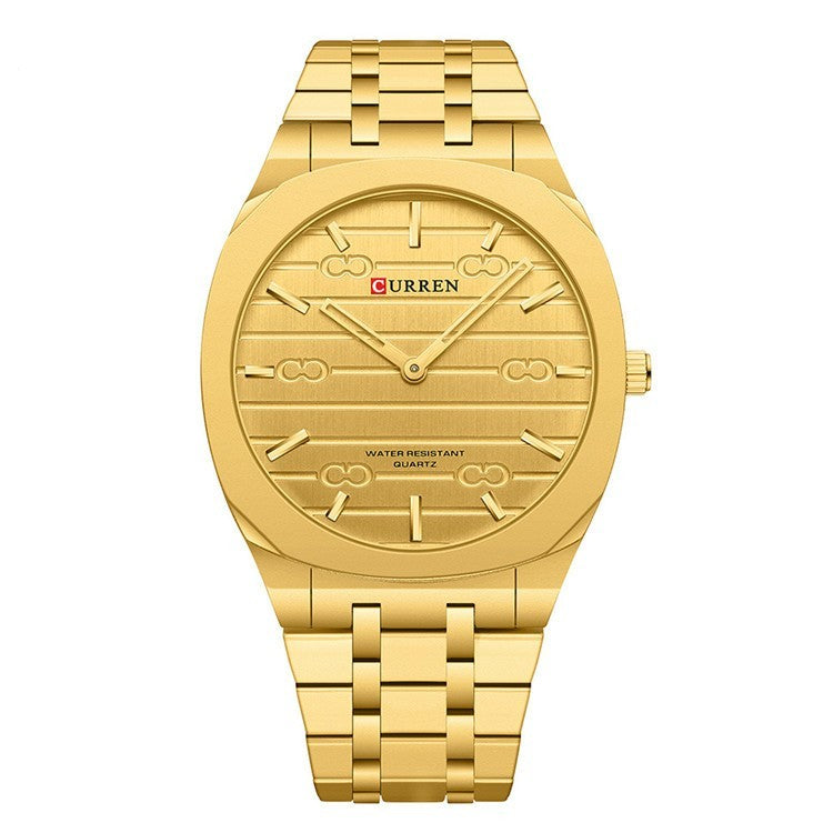 CURREN Fashion Mens Watches Ultra Thin Quartz Watch Men Casual Slim Mesh Steel Waterproof Watch Relogio Masculino