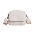 Eenvoudige crossbodytas voor dames, PU-leer, schouderband met meerdere zakken, grote capaciteit, modieuze schoudertas voor dames