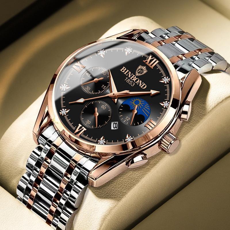 Men's Fashion Genuine Leather Watch - Acquisti Online