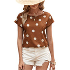 Dun, ademend T-shirt met print voor dames
