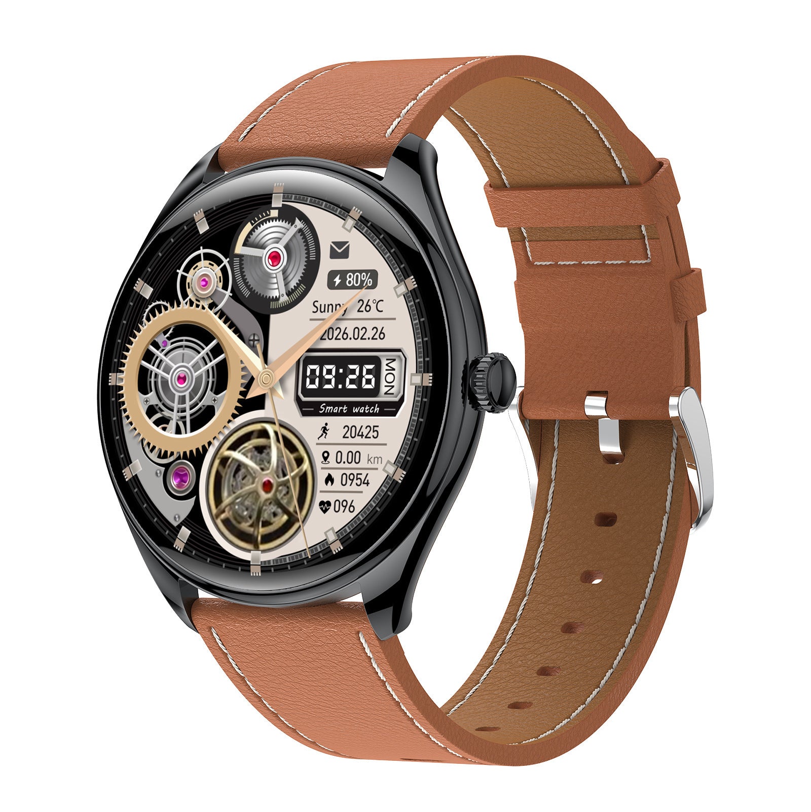Smartwatch ultrasottile da 143 pollici con cardiofrequenzimetro, ossigeno nel sangue, chiamate Bluetooth e assistente vocale