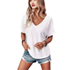 Hollow Jacquard dames T-shirt