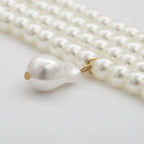 Women Necklace Fashion Simple Ladies Exquisite Temperament Multi Layers Pearl Pendant Clavicle Chain