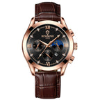 Men's Fashion Genuine Leather Watch - Acquisti Online