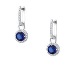 S925 Sterling Silver Zircon Long Crystal Earrings